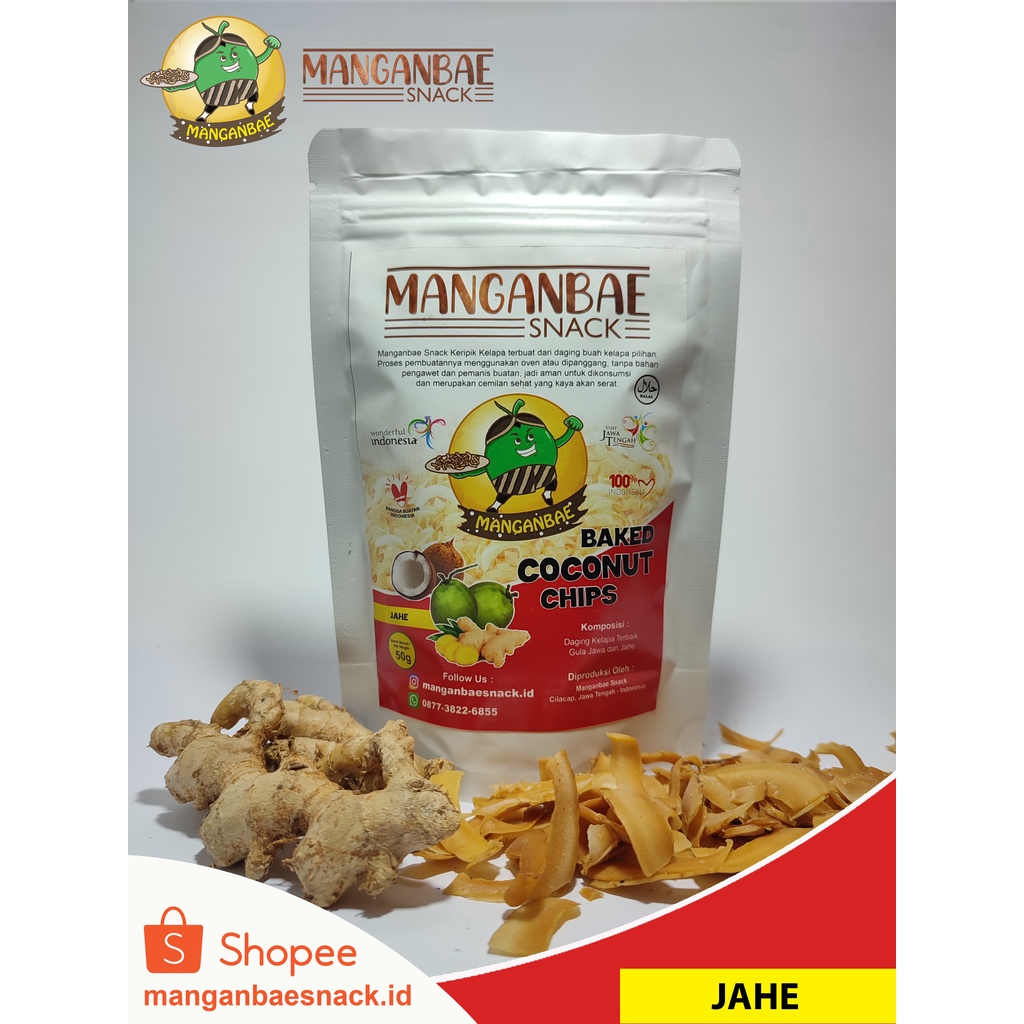 

RASA JAHE - Keripik Kelapa Manganbae Snack (Coconut Chips) Rasa Jahe