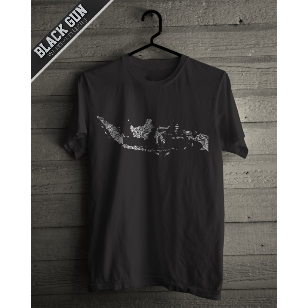 Kaos Indonesia Kualitas Distro Desain Peta Sidik Jari Shopee Indonesia