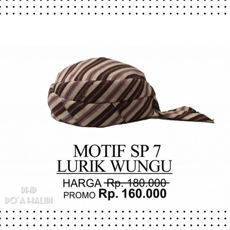 KOPIAH - SONGKOK - PECI - UDENG - PECI JOGOKARIYAN - PECI BATIK - PECI BATIK JOGOKARIYAN