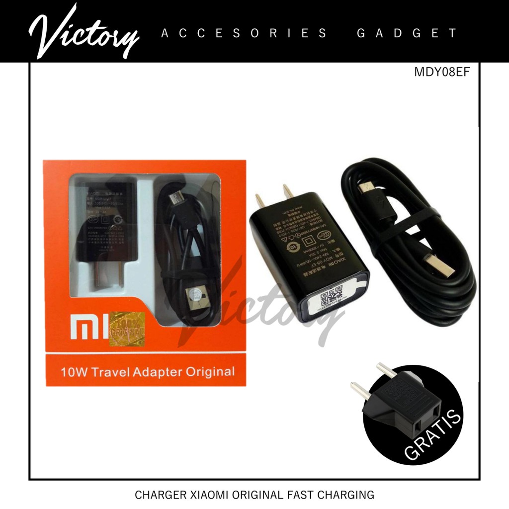 VICTORY2020 CHARGER XIAOMI ORIGINAL 100% 2A 10 Watt FAST CHARGING