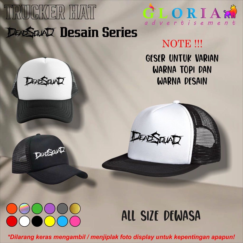 TOPI DEADSQUAD / TOPI TRUCKER PREMIUM DISTRO / DEADSQUAD PASUKAN MATI