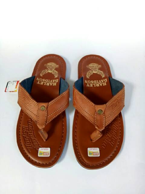 Sandal japit pria kulit asli sendal jepit flat cowok terbaru branded grosir murah sudah jahitan