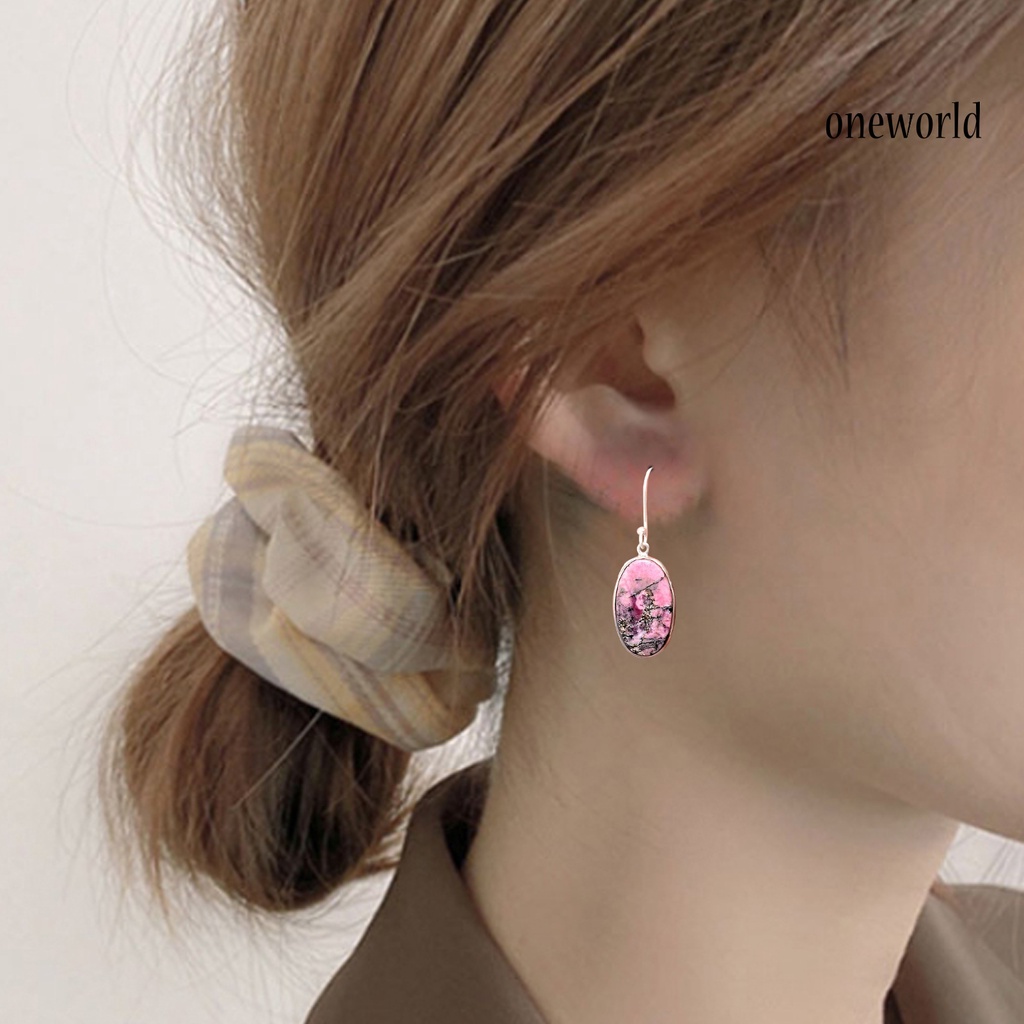 OW# 1 Pair Hook Earrings Skin-friendly Rust-proof Alloy Fashion Jewelry Women Earrings for Girl