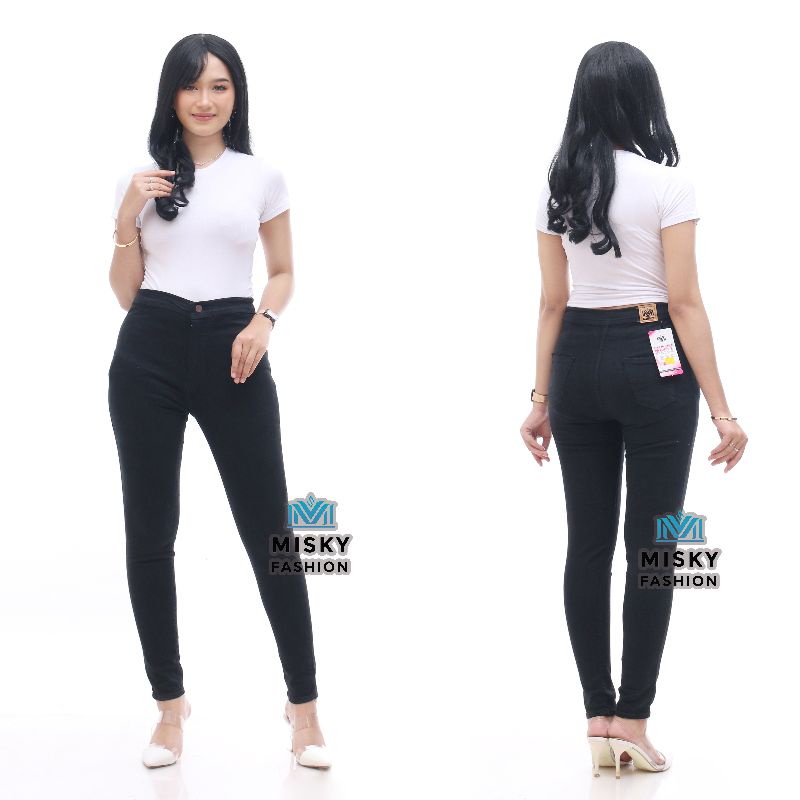 Celana highwaist jeans wanita pinggang tinggi/HW jeans wanita/Levis Jeans wanita kekinian/MISKY FASHION