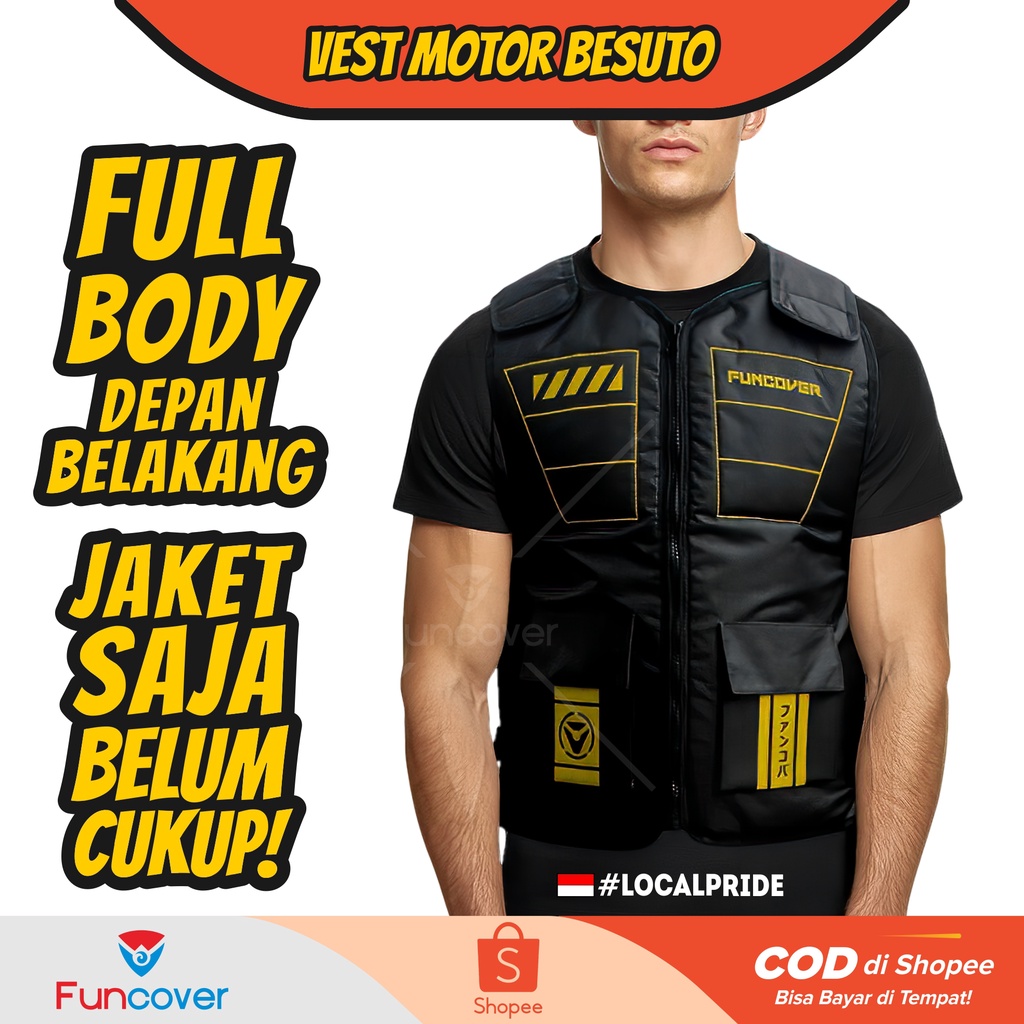 Rompi Pelindung Dada Windbreaker Windproof Touring Vest Motor Sakatsu Besuto FUNCOVER