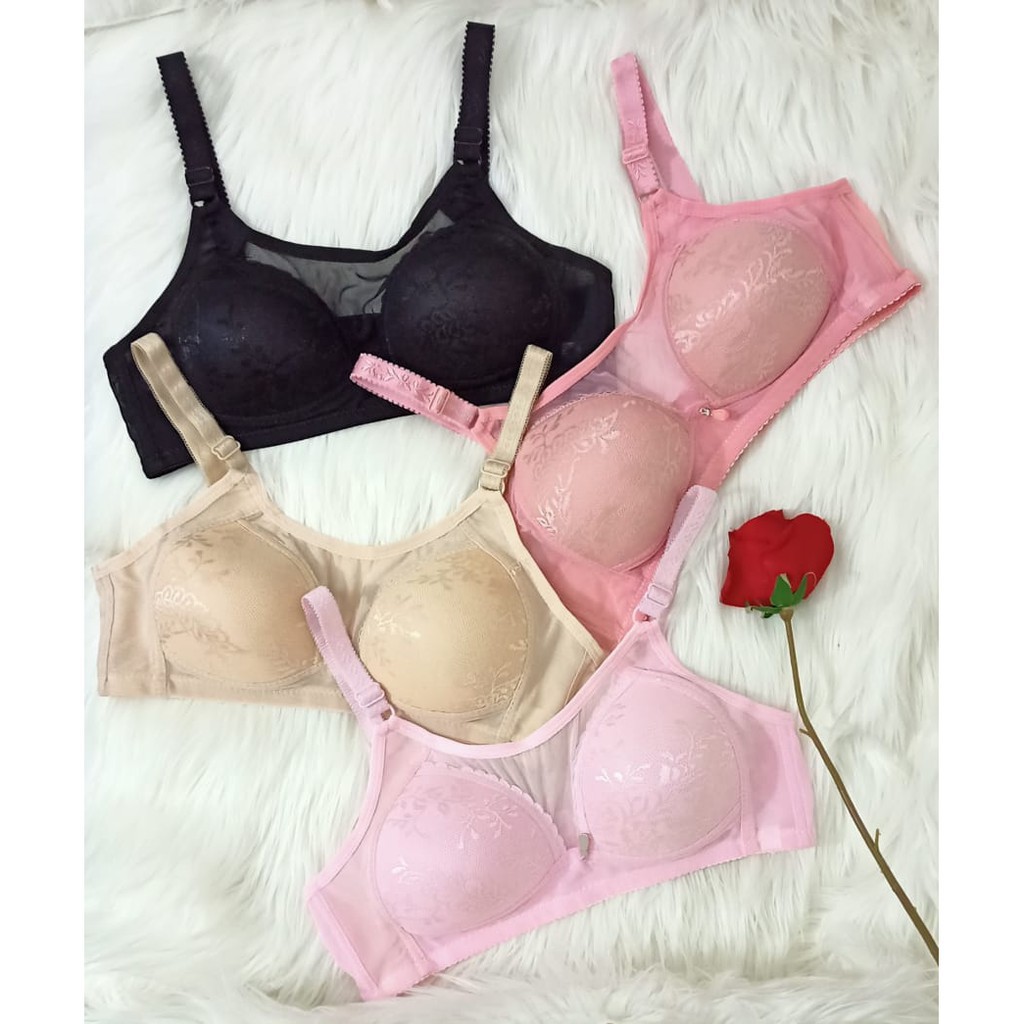 Bra BH Fashion Wanita Bra cantik BH Busa Tipis Tanpa Kawat / BORDIR BUNGA / 349