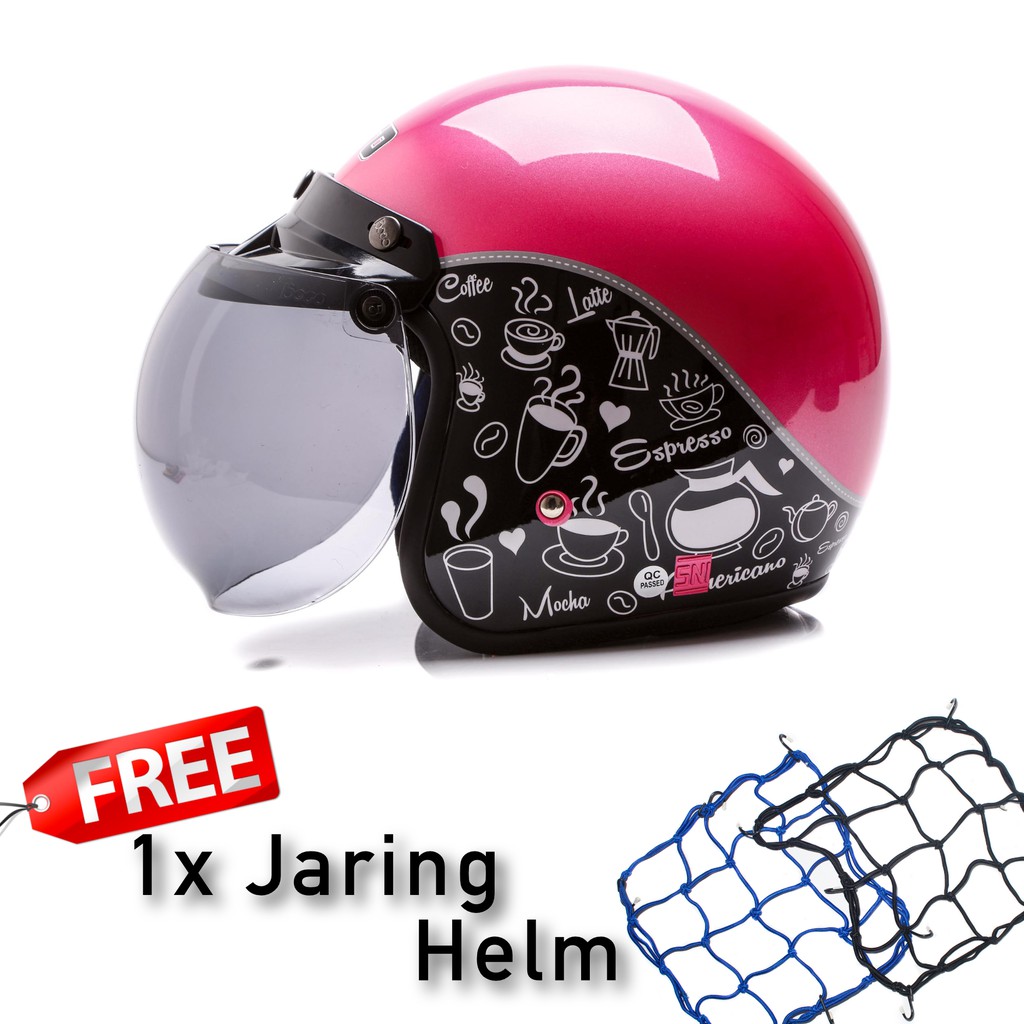 [Helm Dewasa] WTO Helmet Retro Bogo - Classic Coffee 