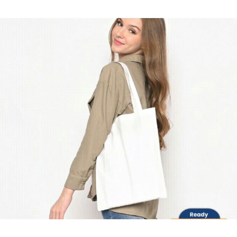 Tote Bag Blacu Polos - Tas Belanja Kain Goodie Bag Shopping Totebag