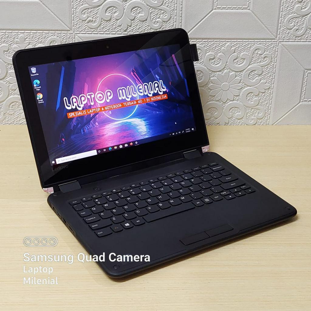 Laptop 2 in 1 Lenovo Yoga 300e Intel Celeron N3450 4GB 128GB 11&quot; Touchscreen Win 10 Siap Pakai