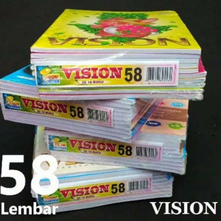 

[TeZ㊖] Buku vision per (pak).1 pak isi 58 lembar isi 10 buku. |Promo bulanan