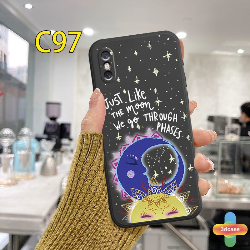 Casing Xiaomi Redmi Note 9 8 10 10S 9 PRO MAX 9S Xiaomi Redmi POCO C3 X3 NFC X3 PRO M3 Redmi 9 9C NFC 9A 9i 9T 9AT 9 PRO Power 10X POCO M2 PRO Y12 Y20 A12 A54 A15 A16 Cute Moon Pattern Anti-fall Case