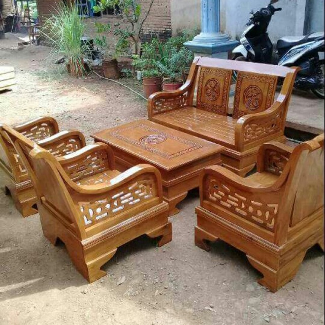 Kursi tamu semut kayu jati jepara