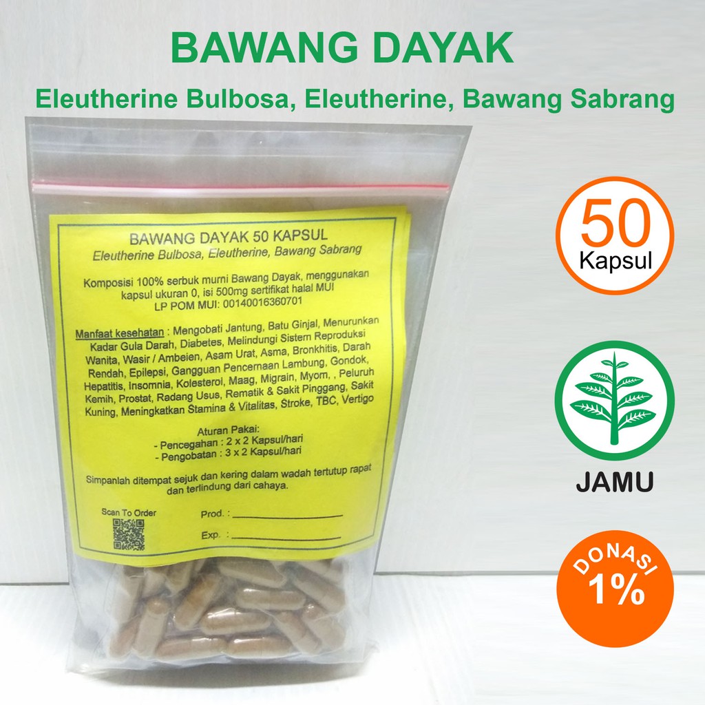 

BAWANG DAYAK KAPSUL Bisul Diabetes Kolesterol Stamina Vitalitas Insomnia Maag Migrain Myom