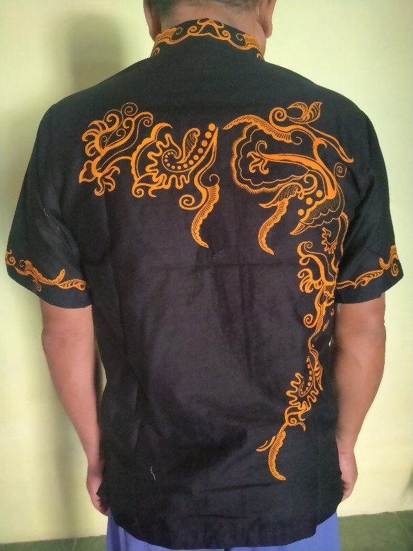 Kemeja Batik Pria Lengan Pendek Black Sweet ( Size  M, L, Xl, Xxl )