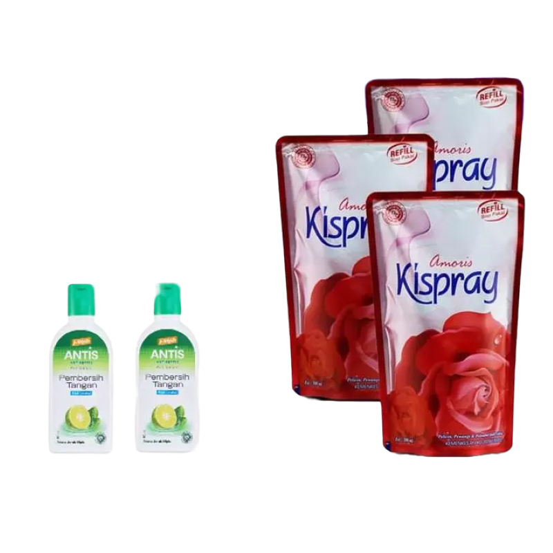 Jual Kispray Refill Pouch Amoris 3 X 300 Ml Antis Gel Jeruk Nipis 2 X 60 Ml Indonesiashopee 6371