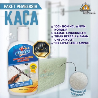 Jual PEMBERSIH KERAK KACA SHOWER PAKET EZCLEAN PEMBERSIH KACA SEKAT