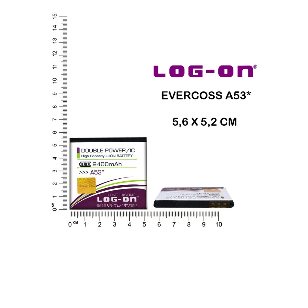 BATERAI EVERCOSS A53 - A53* - LOG ON DOUBLE POWER BATTERY BATRE