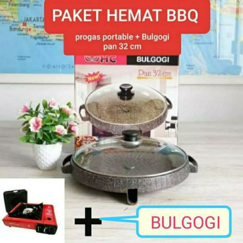 Progas , Bulgogi Pan 32CM , Panggangan , BBQ , + , Kompor Portable