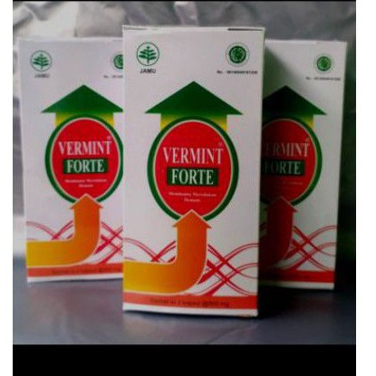 Vermint Forte Isi 30 Kapsul Ekstrak Cacing Obat Typus