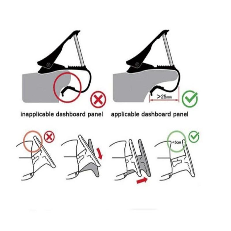 Phone Holder Dashboard HD-15 -Car Holder Jepit HD-15