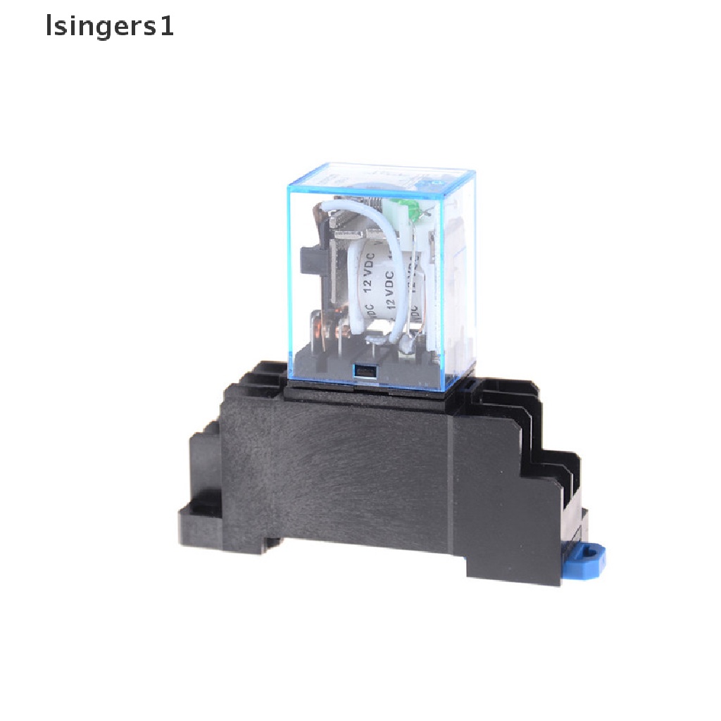 (lsingers1) Ly2nj DPDT 8-Pin HH62P JQX-13F Coil Power Relay DC 12V Dengan Socket Base  0 0 0 0 0