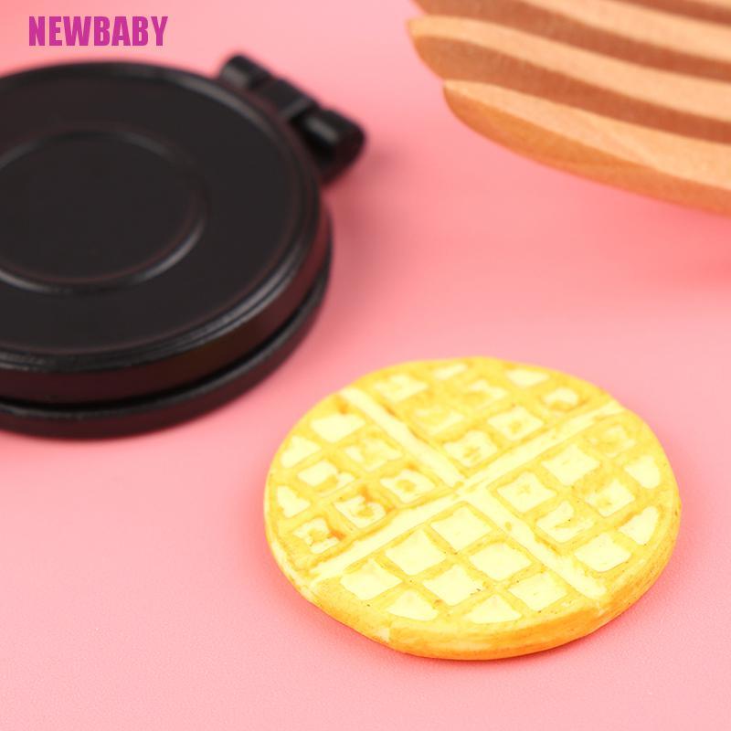 [NEWBABY] 1:12 Miniature Dollhouse Waffle mould Kitchen Dessert Food