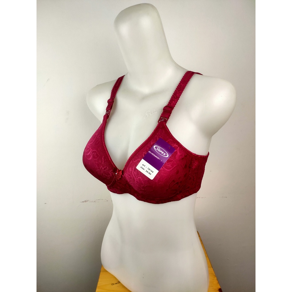 Bra Tanpa Kawat Sorex 18194 | Bra Wanita Tanpa Kawat Sorex Motif Bunga Cantik