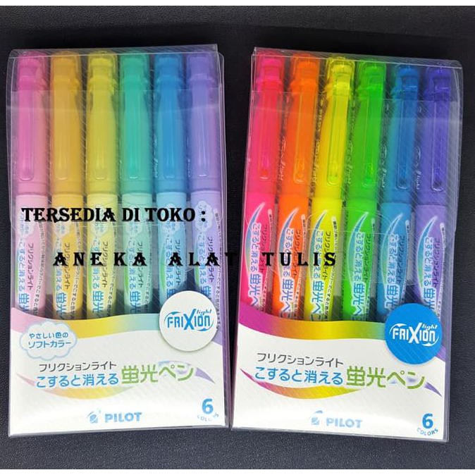 

GRATIS ONGKIR PILOT FRIXION LIGHT SET 6 / HIGHLIGHTER FRIXION SFL-60SL-6C - Warna Soft DR101