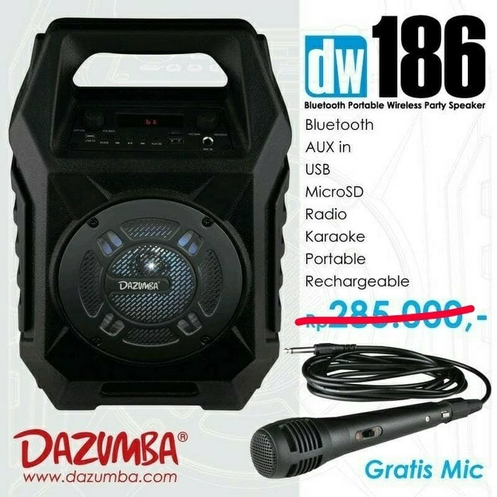Jual Speaker Aktif Portable bluetooth and radio Dazumba DW186   dazumba 186 Berkualitas