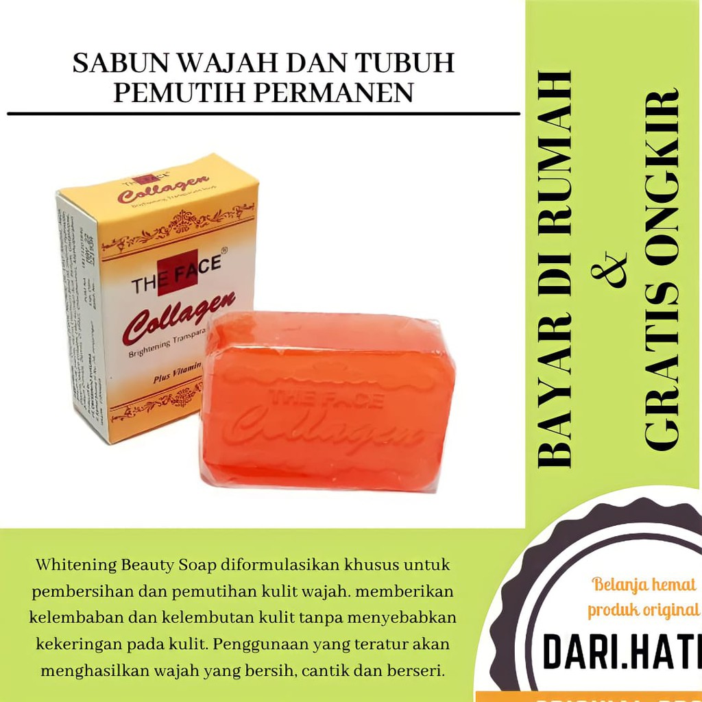 SABUN PENCERAH WAJAH COLLAGEN SOAP ORI BPOM EMBOS