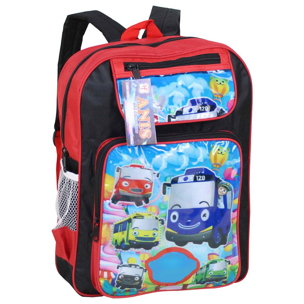 Tas Anak Little Bus Merah Keplek Bagus Ransel Sekolah Anak TK Paud Souvenir Ultah