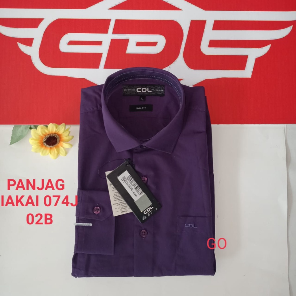 gof CDL (CARDINAL) KEMEJA FORMAL POLOS BINTIK SLIMFIT  Pakaian Pria Atasan Kemeja Hem Lengan Panjang Original KPJ