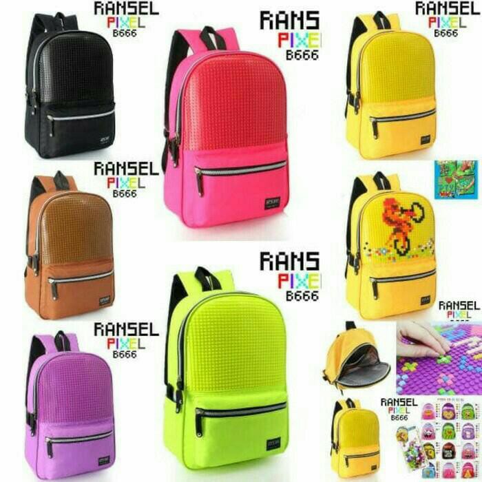 PROMO  Tas Ransel Sekolah Anak Pixel Powa Lego 666
