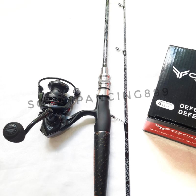 joran set SPINNING oncak MAMBA 1.80m + oncak DEFENDER 2000