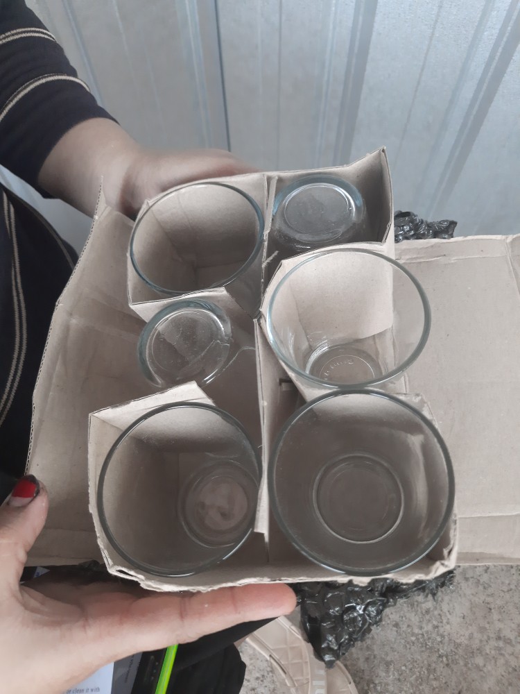 6 Pcs Gelas Minum Kaca Tebal