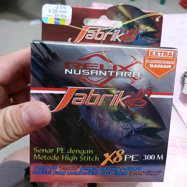 Senar Braid PE Jabrik 300m PE 2.5 39 Lb 0.28 mm Murah