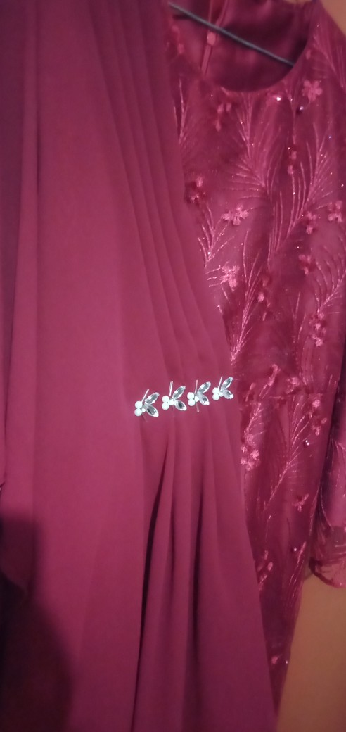 [real Pic] Gamis Brokat Tille Mutiara Dress Brokat Terbaru Gamis Brokat Lebaran Gamis Syari Farah