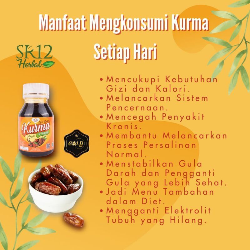 

Sari buah kurma AL BAROKAH SR12 POM No.MD 865728017251 Netto..350 gr