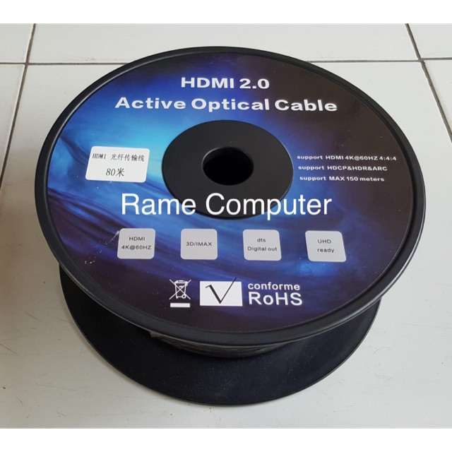 KABEL HDMI 80M versi 2.0 ULTRA HD 4K/ ACTIVE HDMI OPTICAL CABLE 80 METER