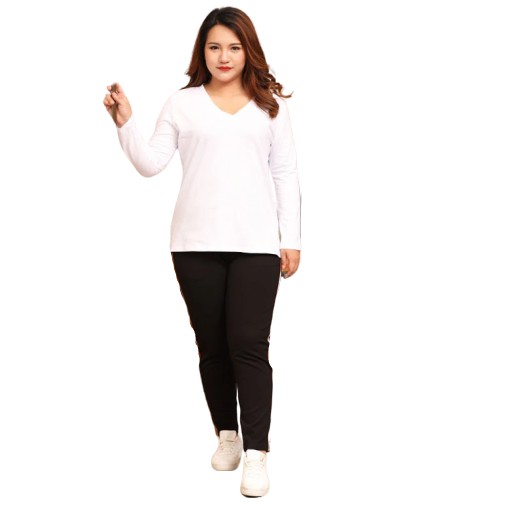 Celana Scuba Wanita XL XXL Over Size Hitam Invi - JCCollections