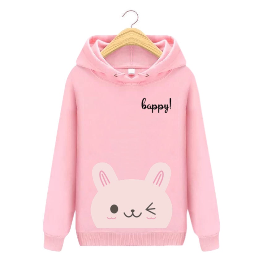 Bess - Sweater Hoodie Wanita / Sweater Hoodie Murah HAPPY CAT