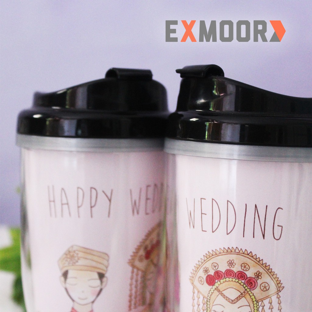 Tumbler Couple Pengantin Minang Hijab Hadiah Pernikahan