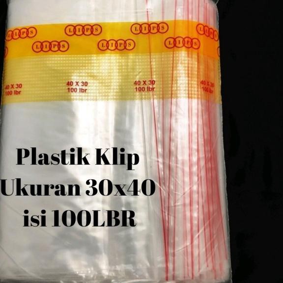 (HARGA GROSIR) plastik klip besar 30x40|ziplock|zipper|plastik baju isi 100lbr Diskon,.,..