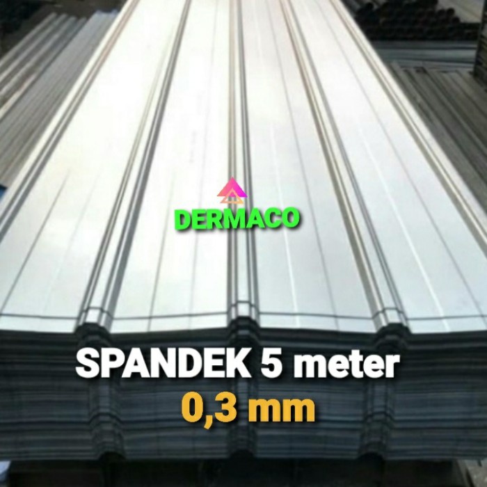 SPANDEK 5 METER x 0,3 mm / ATAP SPANDEK METAL / ROOFDECK / SPANDECK
