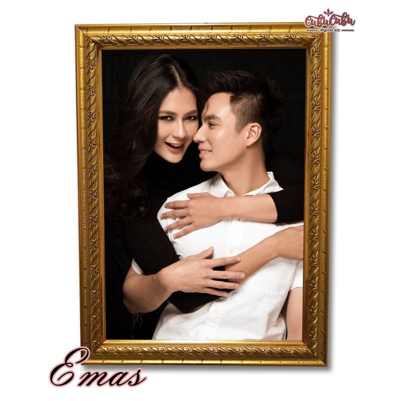 Cetak Foto + Bingkai Kaca 10R /20x25 cm Minimalis dan Motif Ukir