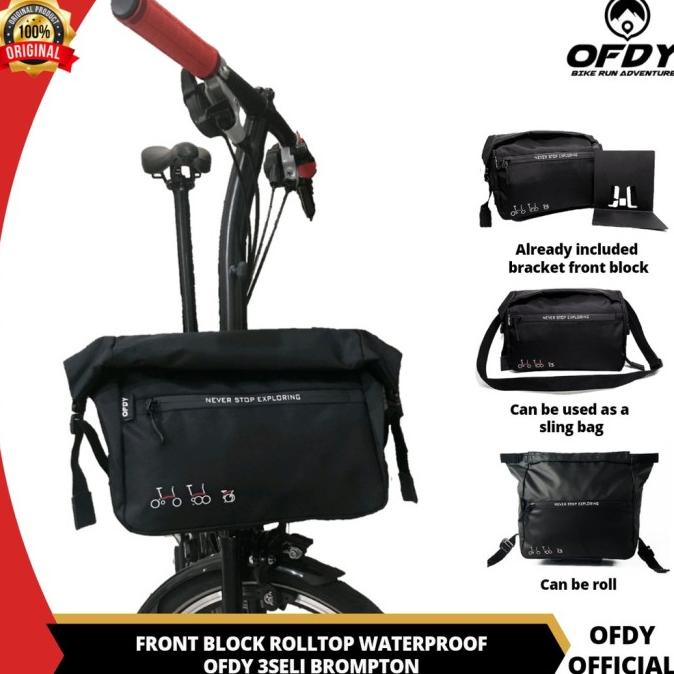 PROMO TAS FRONT BLOCK SEPEDA LIPAT SELI FOLDING BIKE BAG MULTIFUNGSI W SDFG6546E
