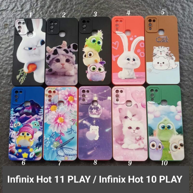 Soft Case Infinix Hot 11 Play . Hot 10 Play Motif Gambar Cewek Softcase Silikon Softshell Cover