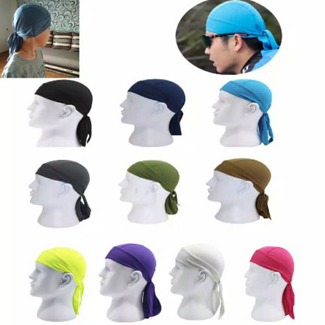  Topi  bandana cycling  cap penutup kepala pelapis helm 