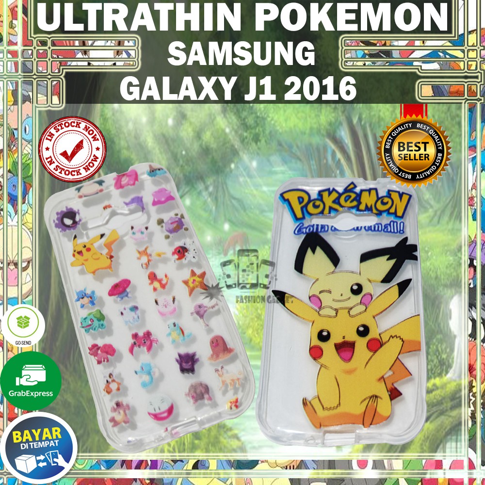 (Warna Acak) Silikon Samsung Galaxy J1 Ace / Ultrathin Samsung Galaxy J1 Ace / Case Pokemon