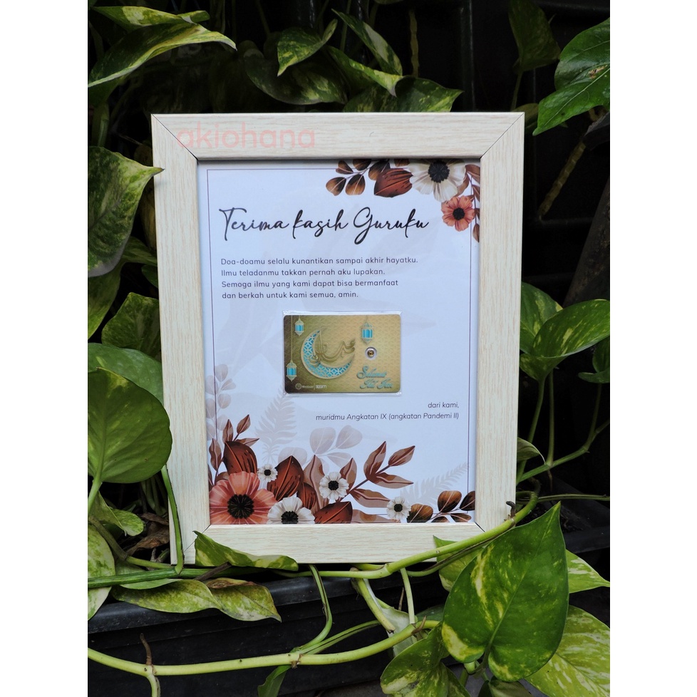 Pigura Bingkai Minigold Antam Gift / Hampers / Kado